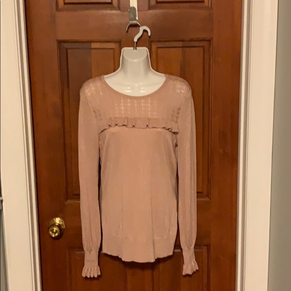 Mauve and gold sparkled sweater